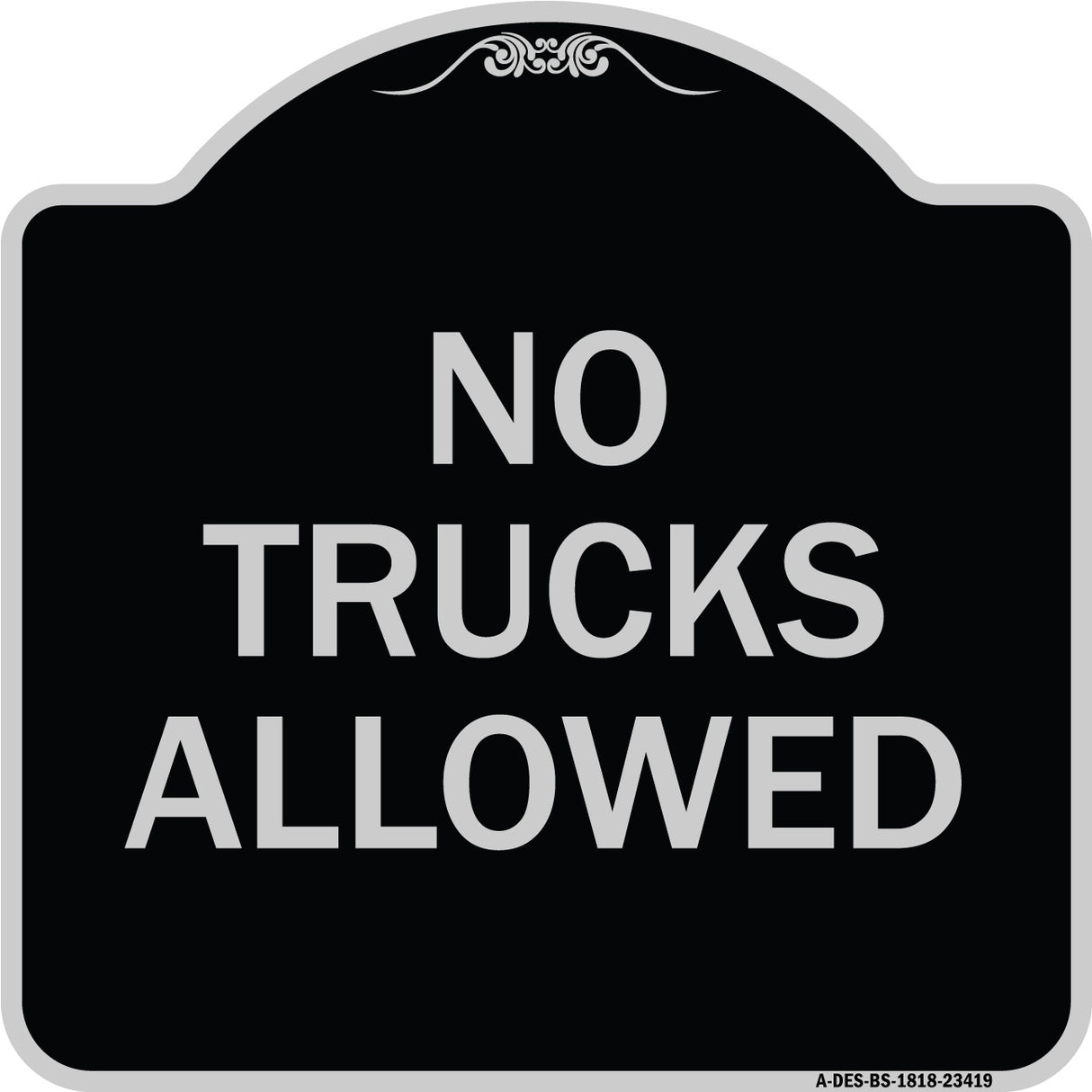 Parking Lot Sign No Trucks Allowed