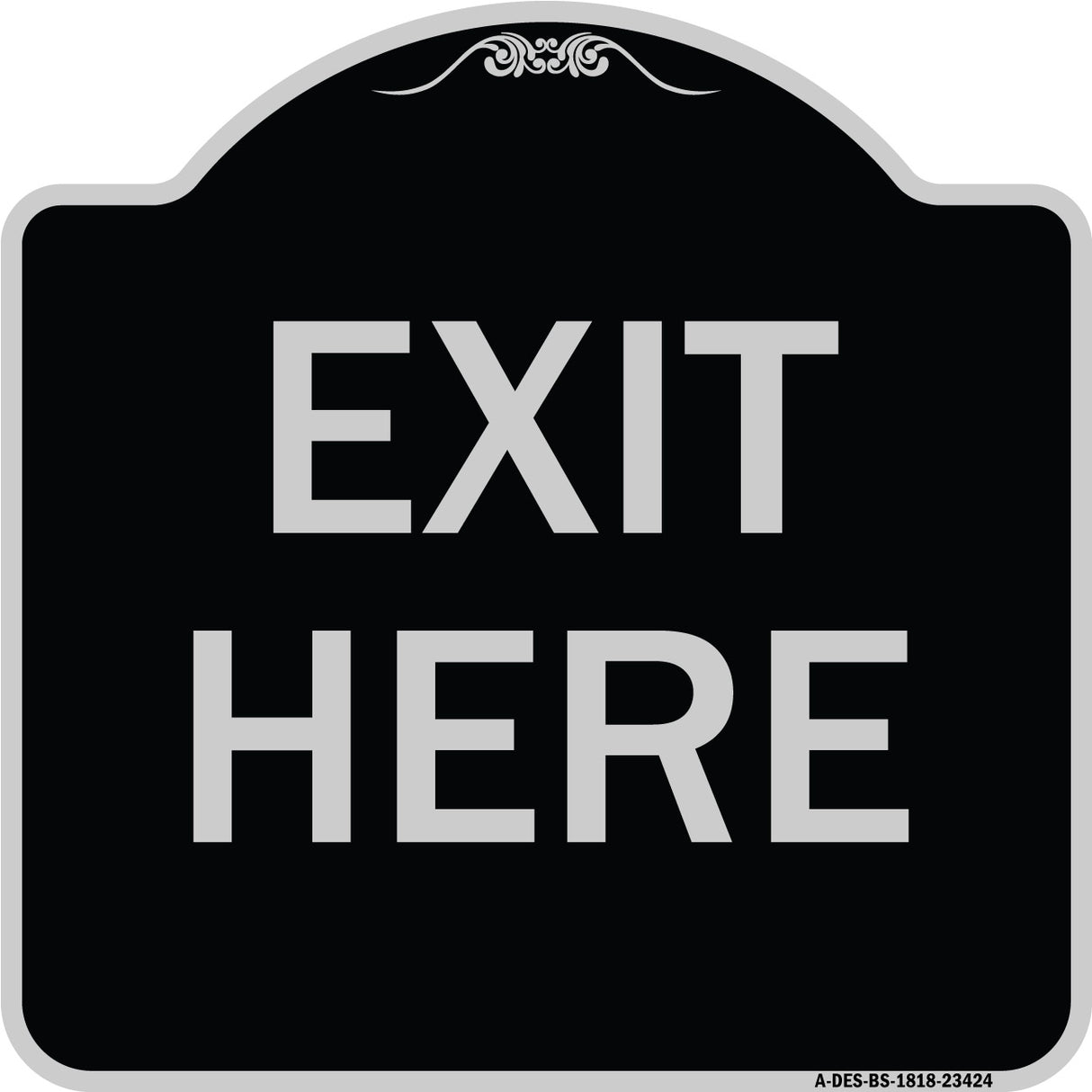 Parking Lot Sign Exit Here