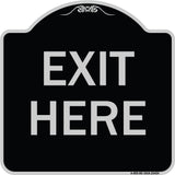 Parking Lot Sign Exit Here