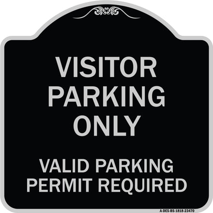 Parking Area Sign Visitors Parking Only - Valid Parking Permit Required