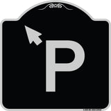 P Symbol (With Up Arrow Pointing Left)
