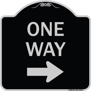 One Way Sign (Right Arrow)