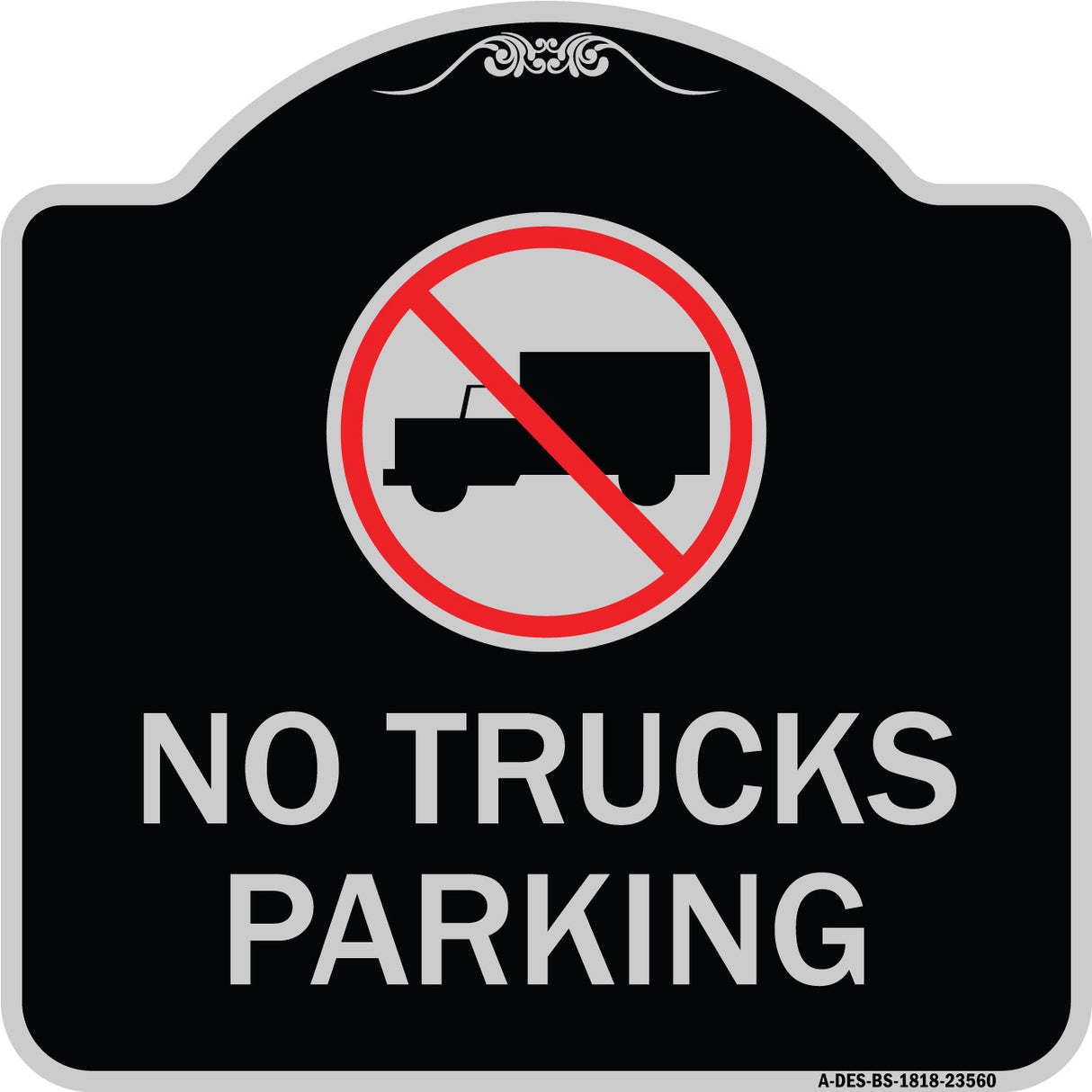 No Truck Sign No Truck Parking (With Symbol)