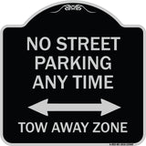 No Street Parking Anytime Tow Away Zone (With Bidirectional Arrow)