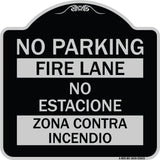 No Parking - Fire Lane - No Estacione Zona Contra Incendio