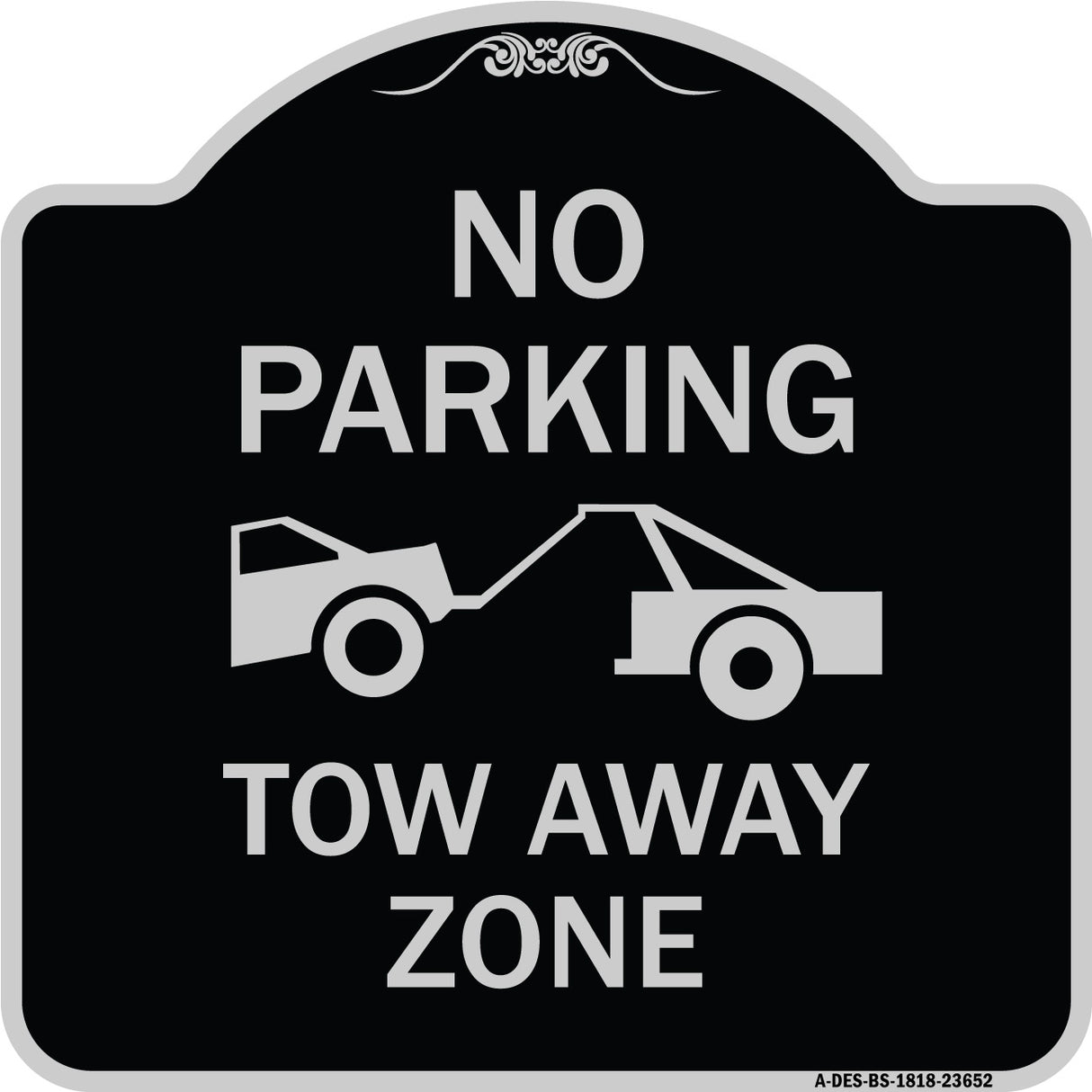 No Parking Tow Away Zone (Tow Truck Symbol)