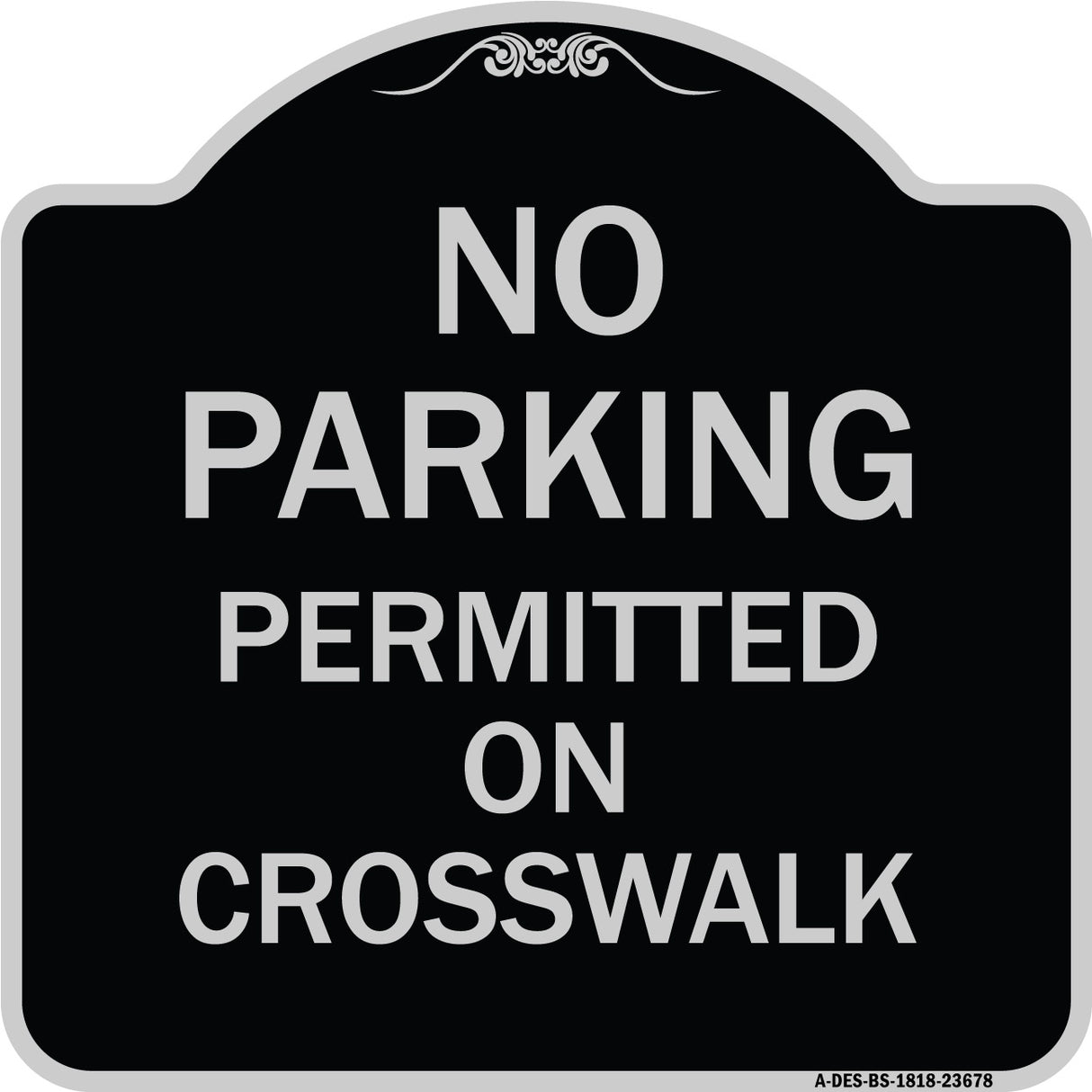 No Parking Permitted on Crosswalk