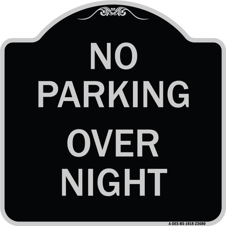 No Parking Overnight Parking Sign