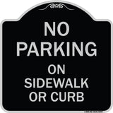 No Parking on Sidewalk or Curb