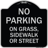No Parking on Grass Sidewalk or Street