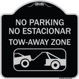 No Parking No Estacionar Tow Away Zone (With Graphic) Directional Arrow) Tacionamiento Zona De Cargamento