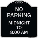 No Parking Midnight to 8:00 Am