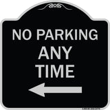 No Parking Anytime with Left Arrow