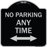 No Parking Anytime with Bidirectional Arrow