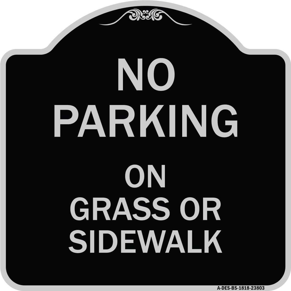 No Parking - on Grass or Sidewalk