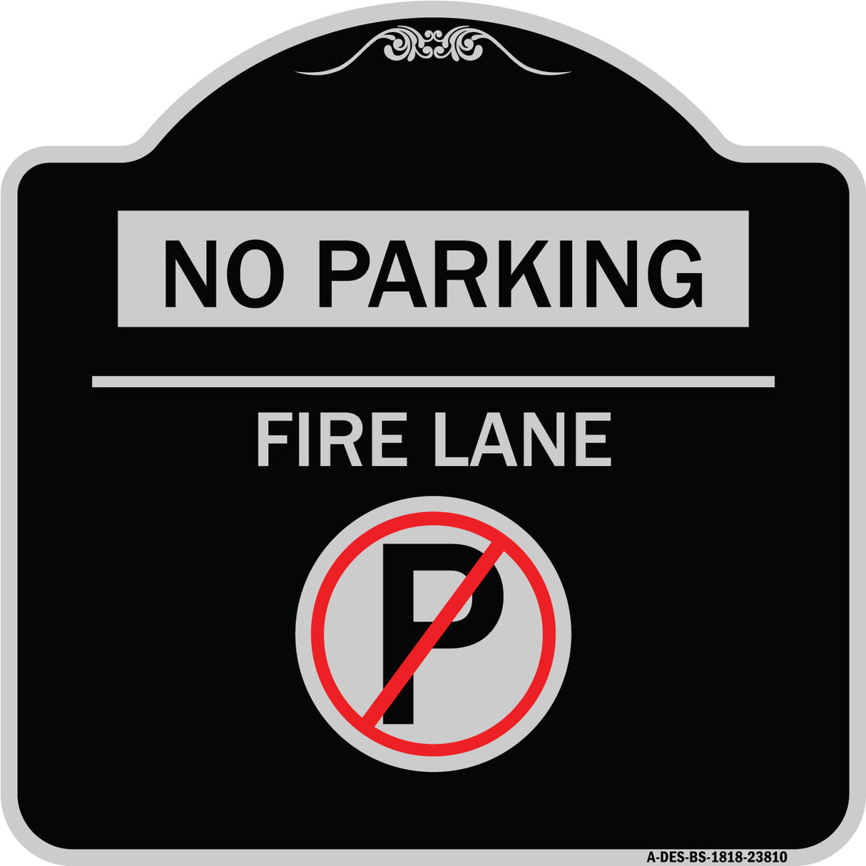No Parking - Fire Lane (With No Parking Symbol)