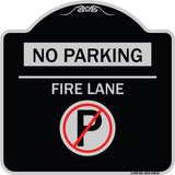 No Parking - Fire Lane (With No Parking Symbol)