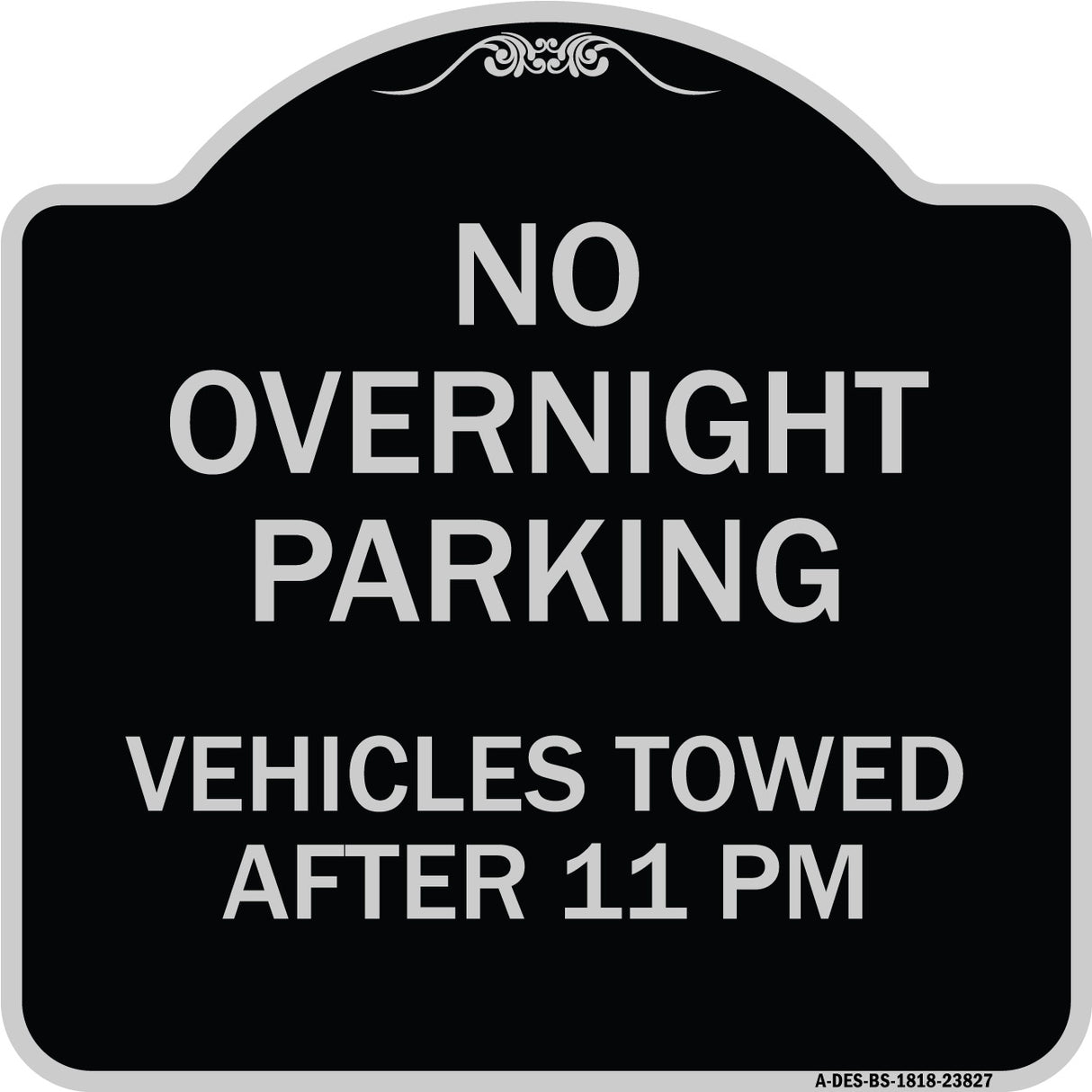 No Overnight Parking Vehicles Towed After 11 Pm