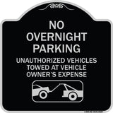 No Overnight Parking Unauthorized Vehicles Will Be Towed