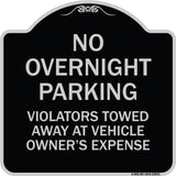 No Overnight Parking Violators Towed Away at Vehicle Owner's Expense