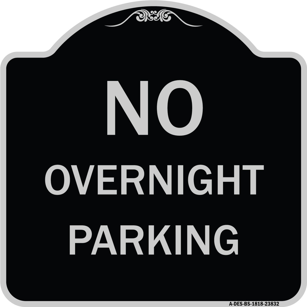 No Overnight Parking Sign