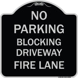 No Blocking Driveway Fire Lane