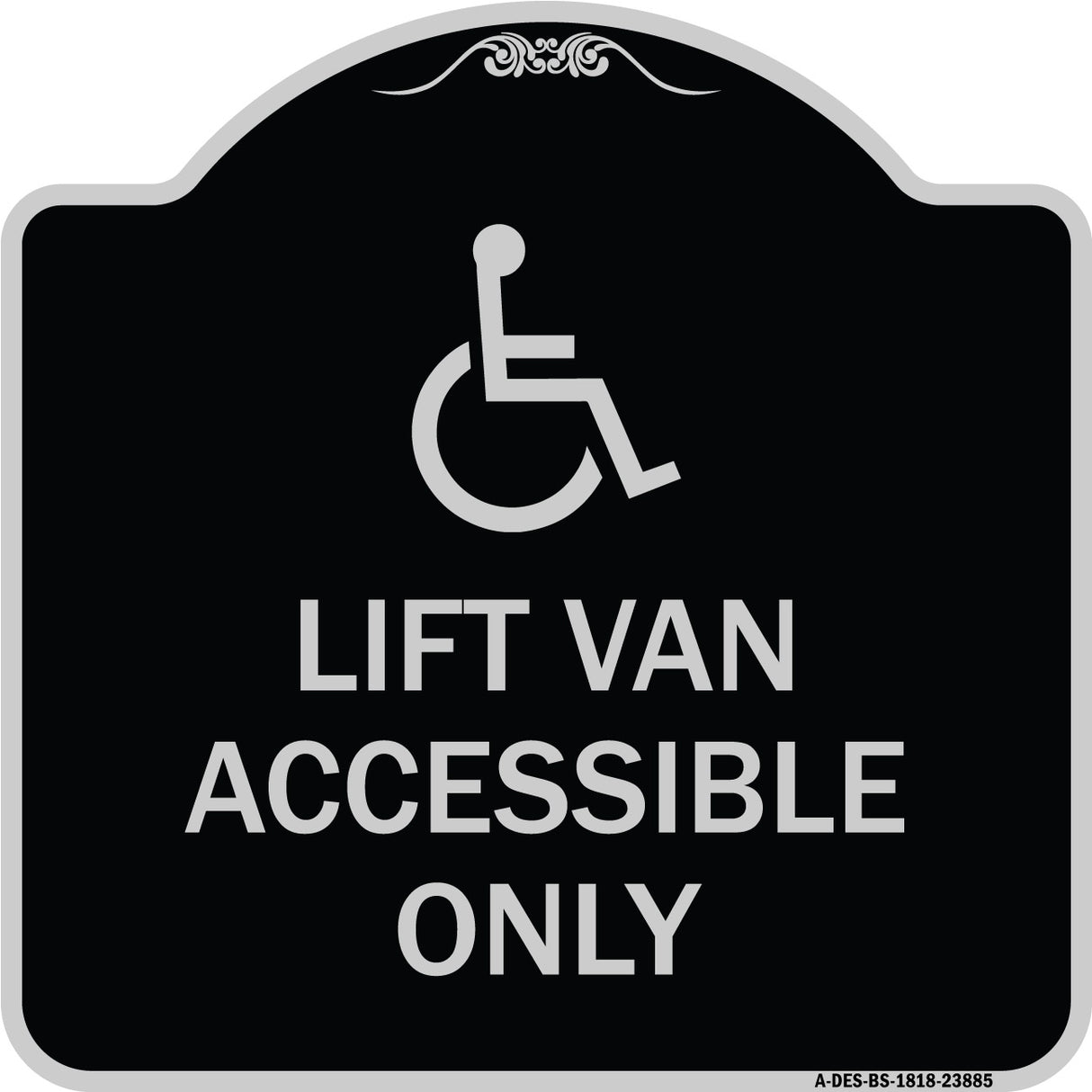 Lift Van Accessible Only (With Updated Isa Symbol)