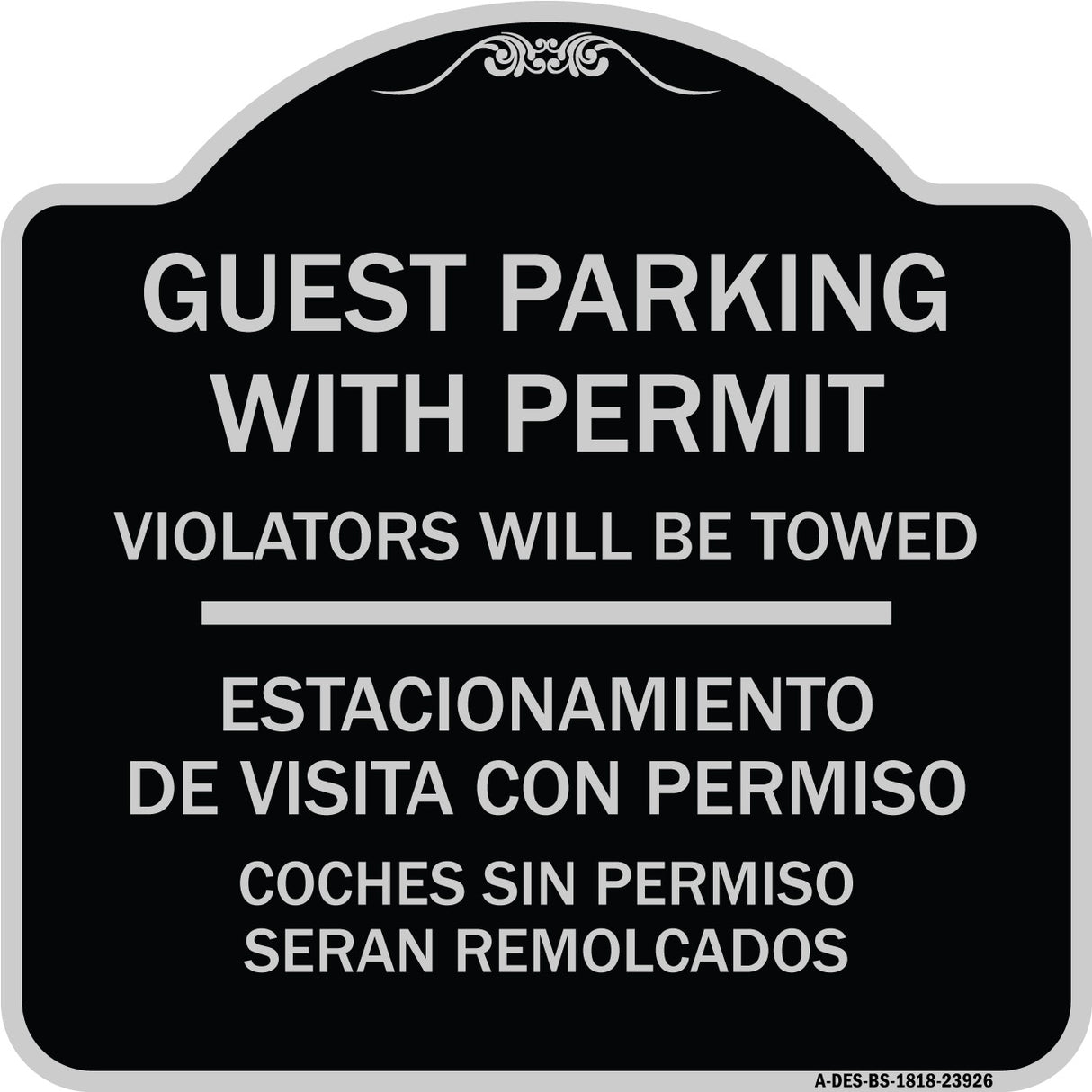 Guest Parking with Permit Violators Will Be Towed - Estacionamento De Visita Con Permiso Coches Sin Permiso Seran Remolcados