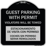 Guest Parking with Permit Violators Will Be Towed Estacionamento De Visita Con Permiso Coches Sin Permiso Seran Remolcadoa