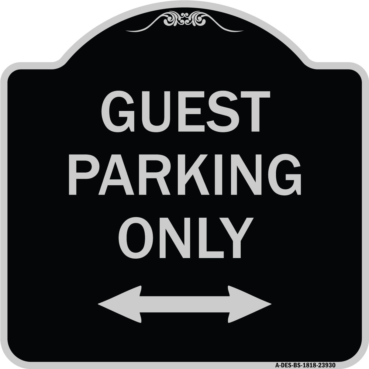 Guest Parking Only (With Bidirectional Arrow)