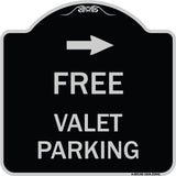 Free Valet Parking with Right Arrow