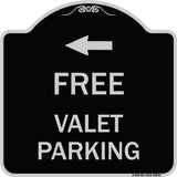 Free Valet Parking with Left Arrow