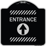 Flex Post Entrance with Straight Ahead Arrow Decal Only for Flex Paddle