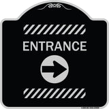 Flex Post Entrance with Right Arrow Decal Only for Flex Paddle