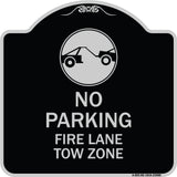 Fire Lane Tow Zone with Graphic