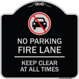 Fire Lane Keep Clear at All Times with Graphic