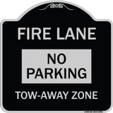 Fire Lane Sign No Parking Tow-Away Zone