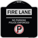 Fire Lane - No Parking Police Enforced (With No Parking Symbol)