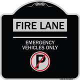 Fire Lane - Emergency Vehicles Only (With No Parking Symbol