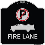 Fire Lane (With No Parking Symbol & Graphic)