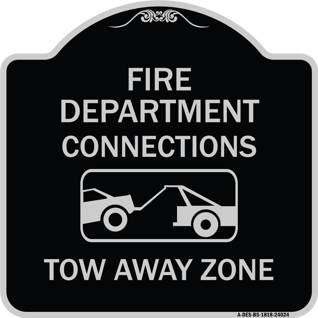 Fire Department Connection Tow Away Zone (With Graphic)