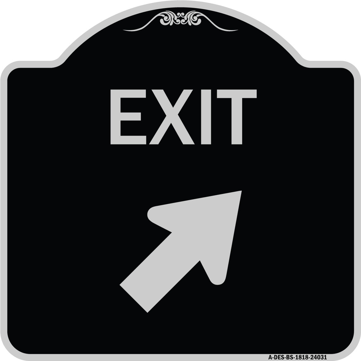 Exit Sign Exit with Right Arrow