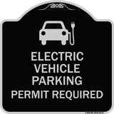 Electric Vehicle Parking Permit Required (With Electric Car Graphic)