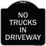 Driveway Sign No Trucks in Driveway