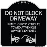 Do Not Block Driveway (With Graphic)