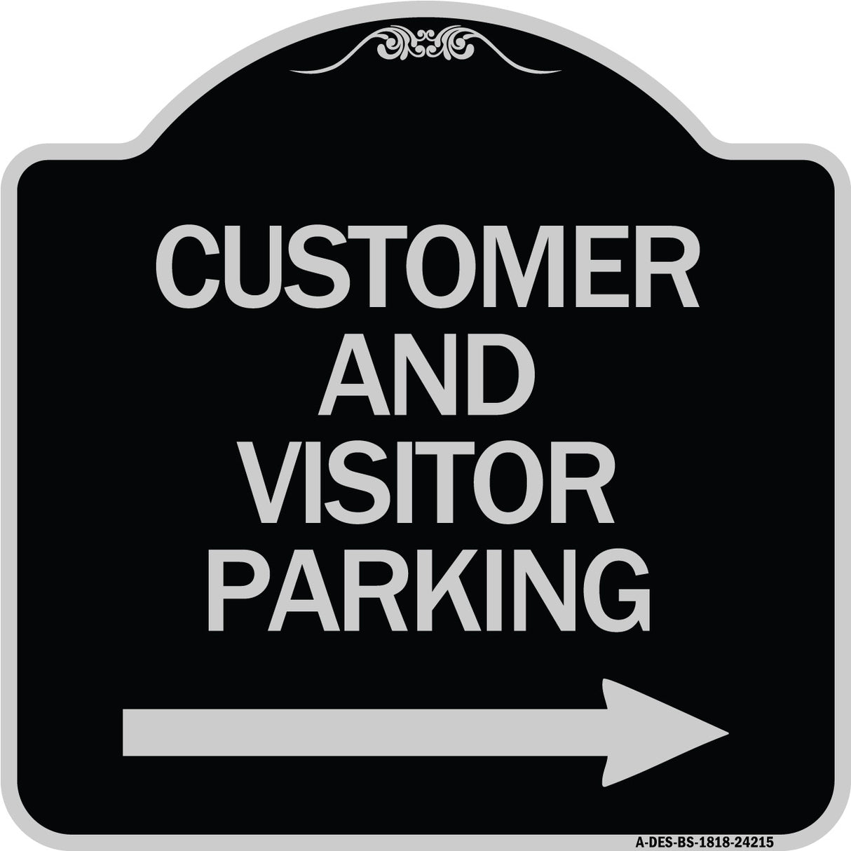 Customer and Visitor Parking (With Right Arrow)