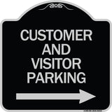 Customer and Visitor Parking (With Right Arrow)
