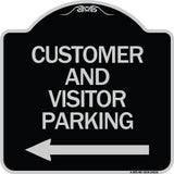 Customer and Visitor Parking (With Left Arrow)