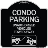 Condo Parking - Unauthorized Vehicles Towed Away (With Car Tow Graphic)
