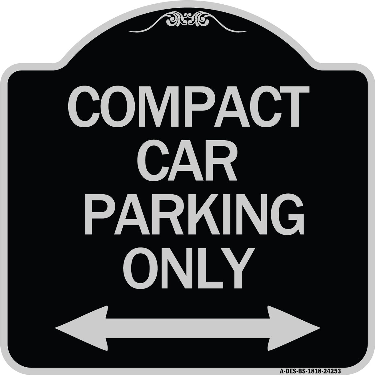 Compact Car Parking Only (With Bidirectional Arrow)